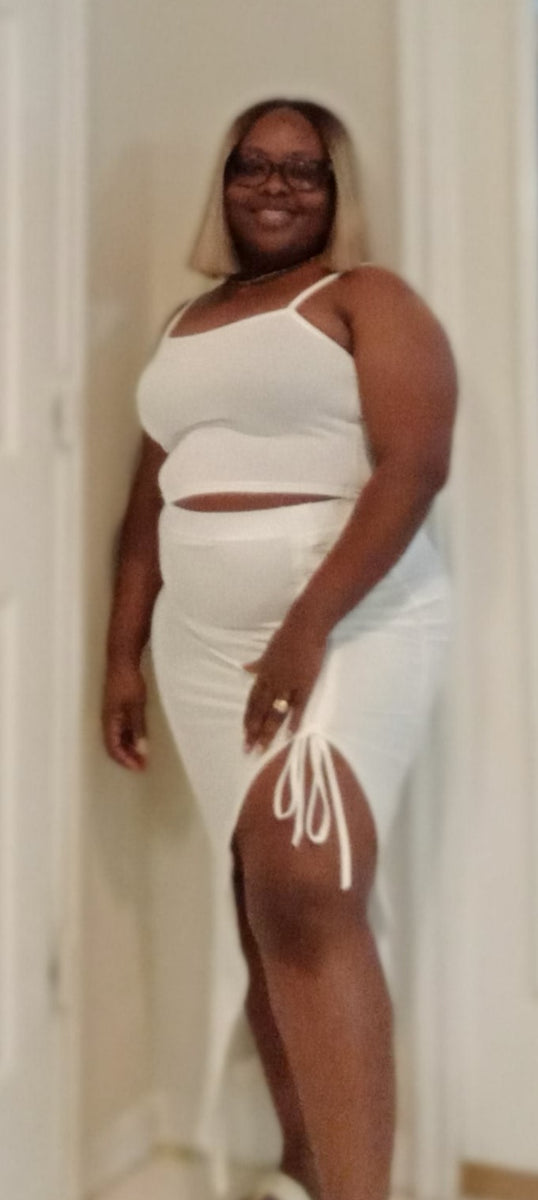 2pc Crop Tank Skirt Set - White – Racheal's Online Boutique LLC
