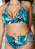 2pc Floral Bathing Suit-Plus Size