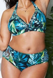 2pc Floral Bathing Suit-Plus Size