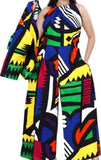 2pc African Jumpsuit w/ Scarf